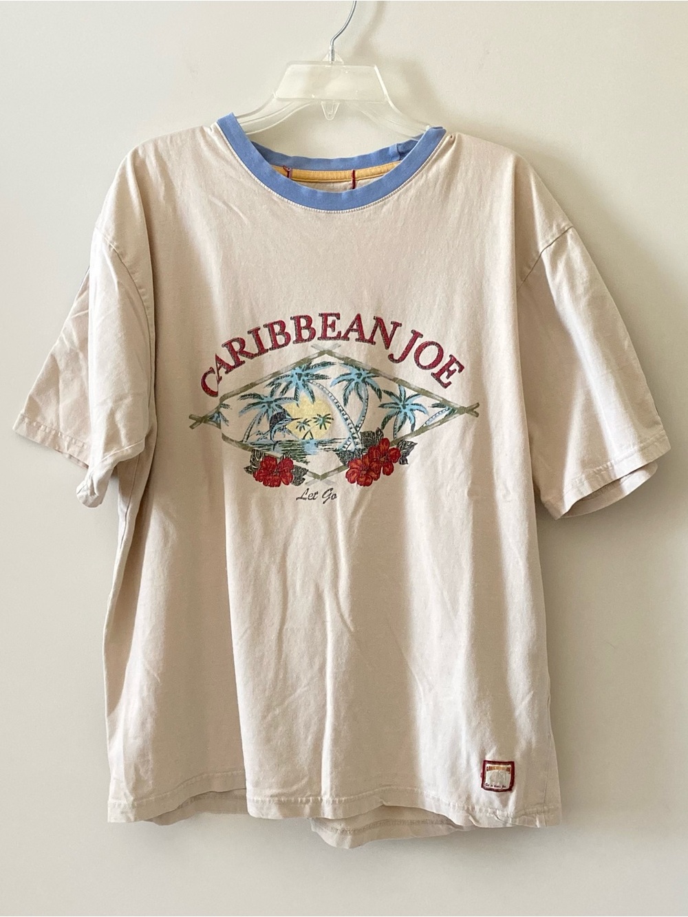 Caribbean Joe Men’s Beige Graphic Tees - L - Pre-owned